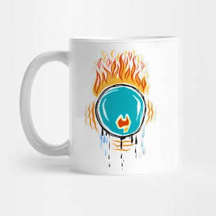 Illustration of a burning world Mug